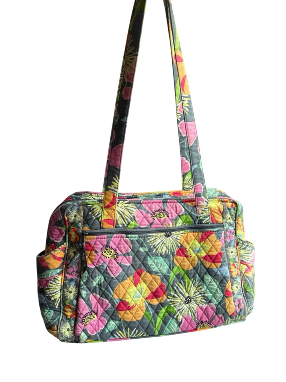 Vera Bradley baby bag in jazzy blooms retired print. Large Shoulder tote bag - Picture 2 of 12